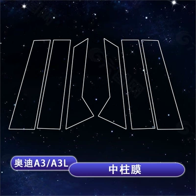 Car interior film: protective film, central control - 25-26-model-audi-a3a3l-center-pillar-film