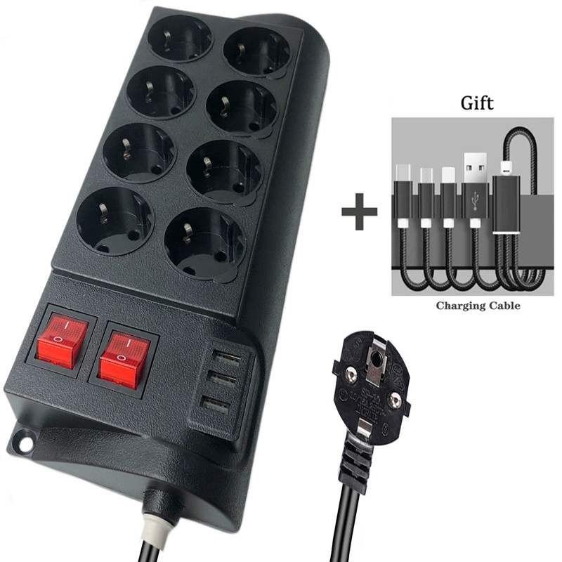Удлинитель EuPlug USB быстрая зарядка розетка универсальная кросс-бордер характерный