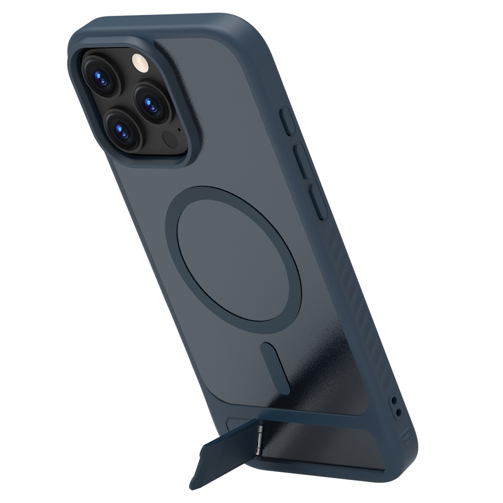 Fujero de pivote para iPhone16 Pro Max, caso de teléfono móvil, caso de succión magnética de piel, caso de soporte 15 Pro