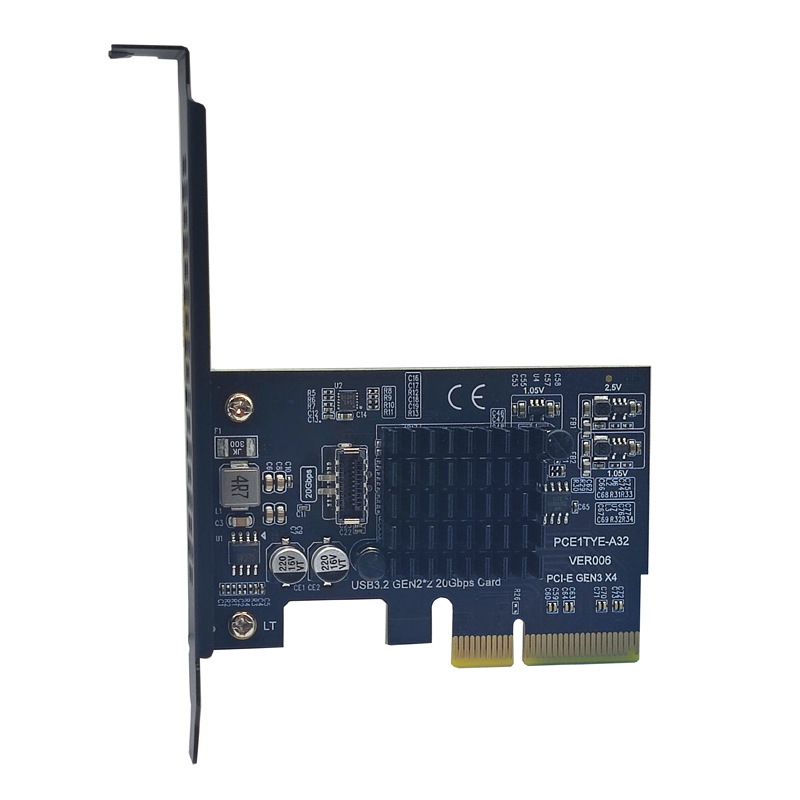 USB3.2��չ��GEN2x2 20Gbps PCIE 4Xת��TYPE-Cǰ��A-KEY/TYPE-E