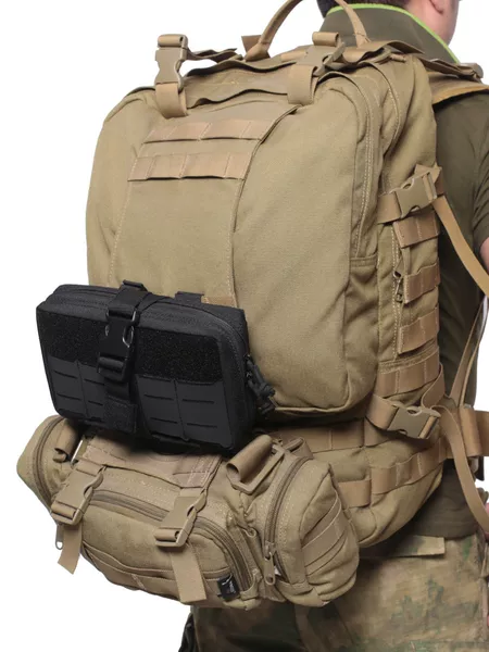 Outdoor Military Tactical MOLLE Laser-Cut Multifunctional EDC Storage Bag, Hiking Tool Bag, Medical Accessory Bag