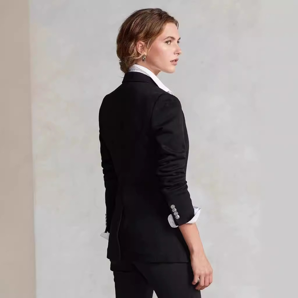 Saco de Punto con Bordado para Mujer de Algodón con Bordado para Oficina image 4