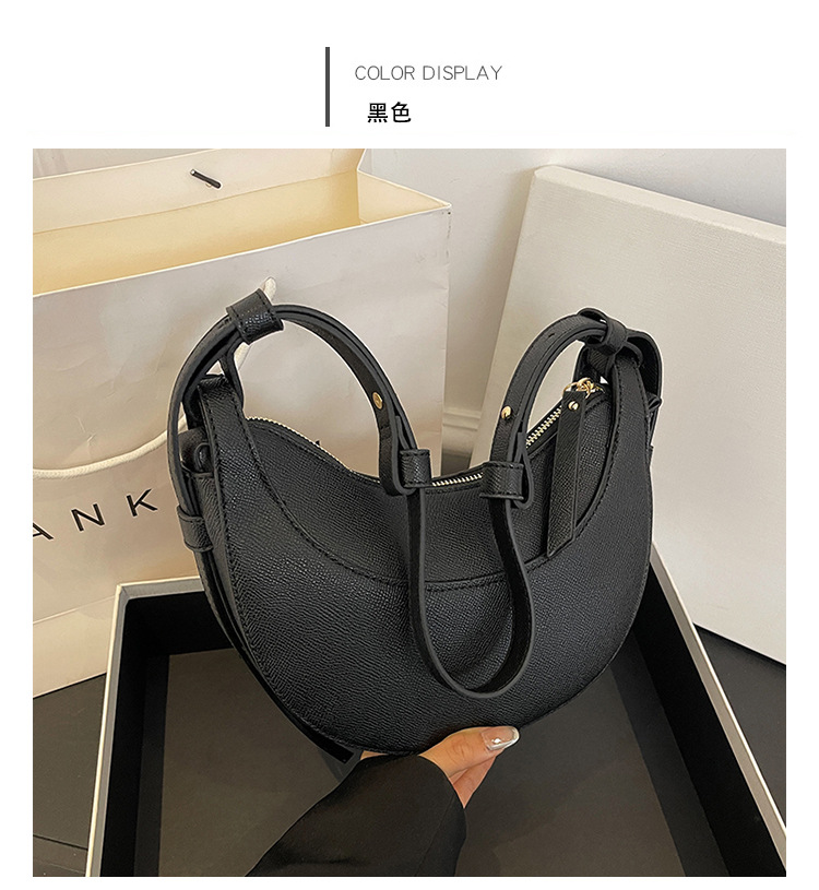 Bolsos transfronterizos mujeres 2024 nuevos bolsos de media luna, nicho, medio círculo, bolsos de silla de montar mujeres al por mayor de gran capacidad