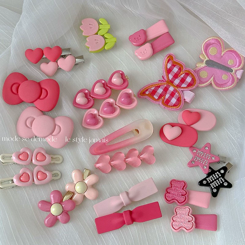 Летняя диафрагма волос клип bangs клип карточка женщина 2024 новый милый утка клюв клип клип измельчитель волос край