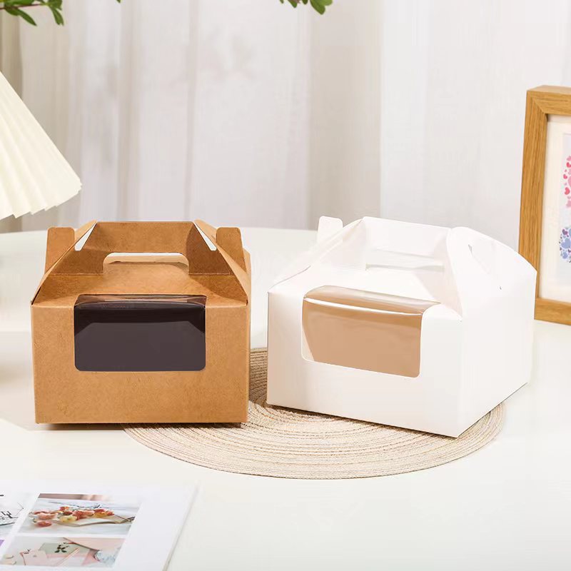 各种节日派对手拎慕斯蛋糕包装盒蛋挞西点蛋糕卷打包盒马芬盒纸杯