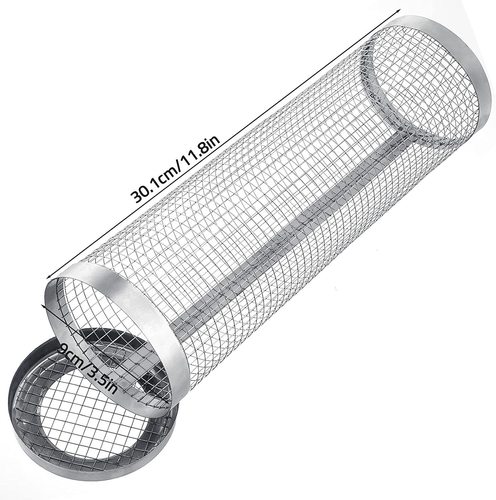 Meige stainless steel barbecue cage barbecue grill grill net cross-border barbecue tube barbecue basket outdoor BBQ stainless steel grill
