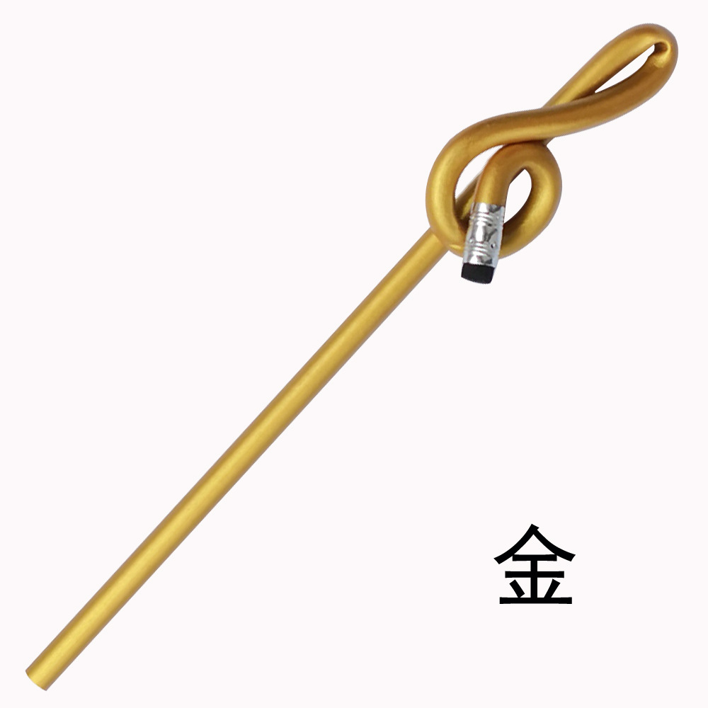 Fábrica al por mayor música regalo creativo lápiz música regalo UE plástico imitación madera alta nota lápiz