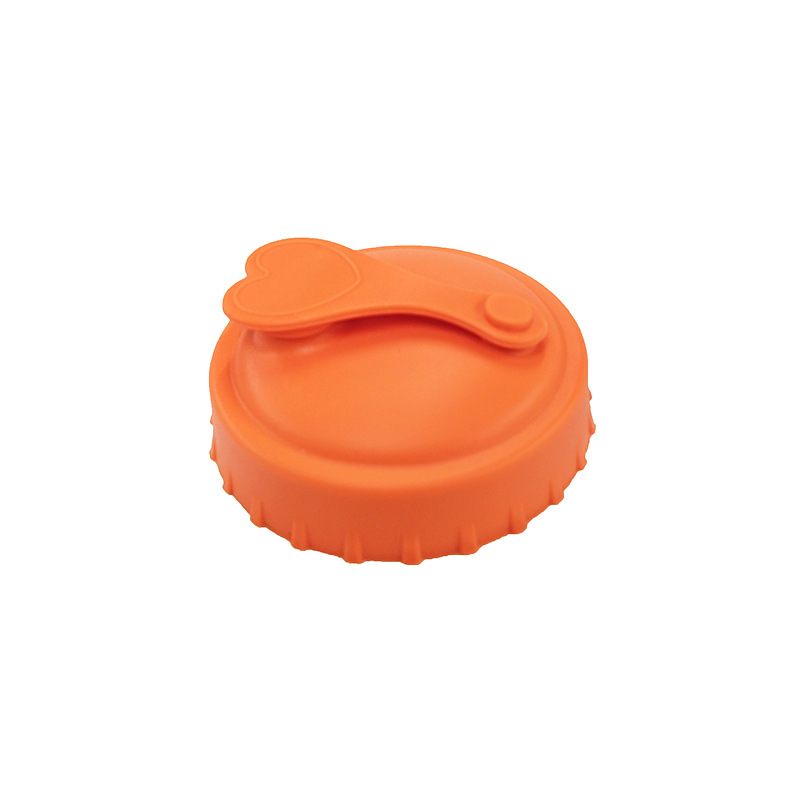 하트 모양 단추 오렌지색