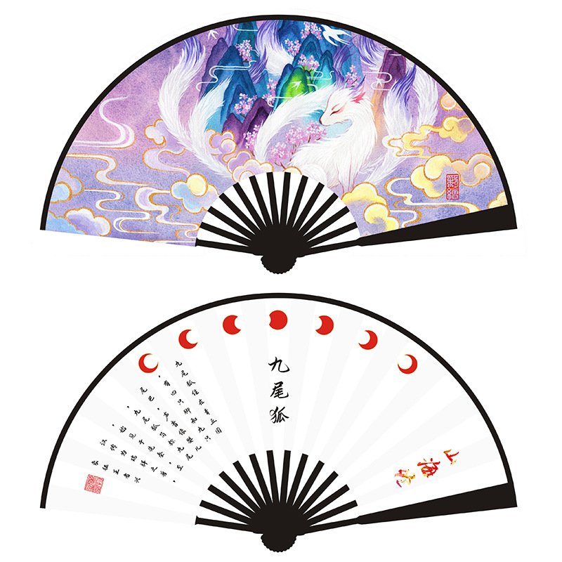 8 인치 검은 대나무 뼈-(산과 바다-아홉 꼬리 여우)