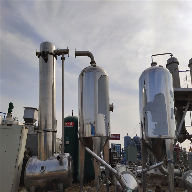 二手3效5吨蒸发器 淀粉糖蒸发器304不锈钢三效蒸发器有机盐蒸发器