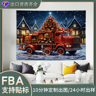 Christmas digital printing wall-to-wall blanket dormitory apartment room background cloth home decoration hanging cloth flag can be set