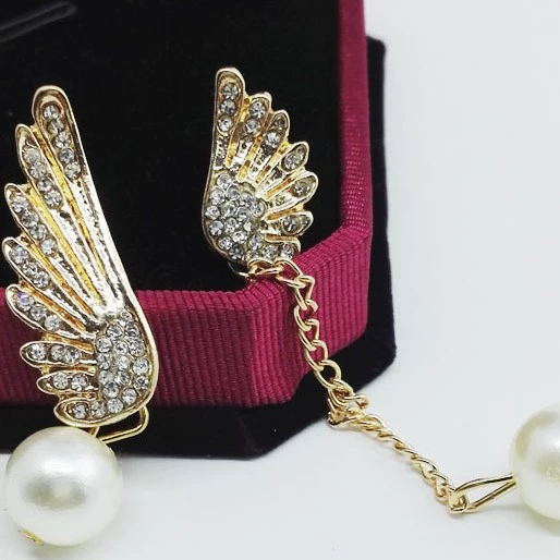 Китайское декорирование Angel wings, модные серьги из жемчуга, оптовая продажа, корейский стиль