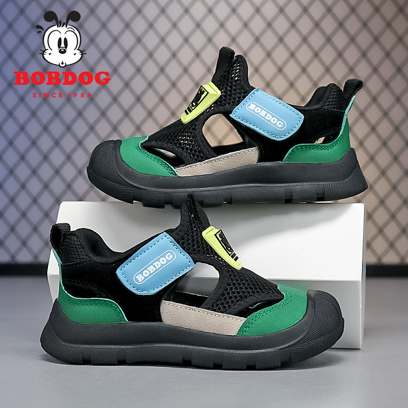 Babu Bean Boys Shoes 2025 Summer New Children's Sports Sandals Single Mesh Breathable Boys' Frame Shoes