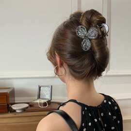 韩国东大门新款花朵发夹女抓夹后脑勺小号发夹高级百搭鲨鱼夹