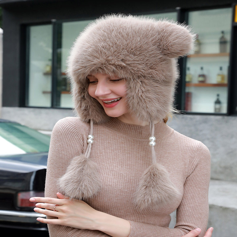 Nuevo sombrero transfronterizo de otoño y invierno noreste de la cabeza grande torrent gorra montar al aire libre invierno caliente gorra protector de orejas