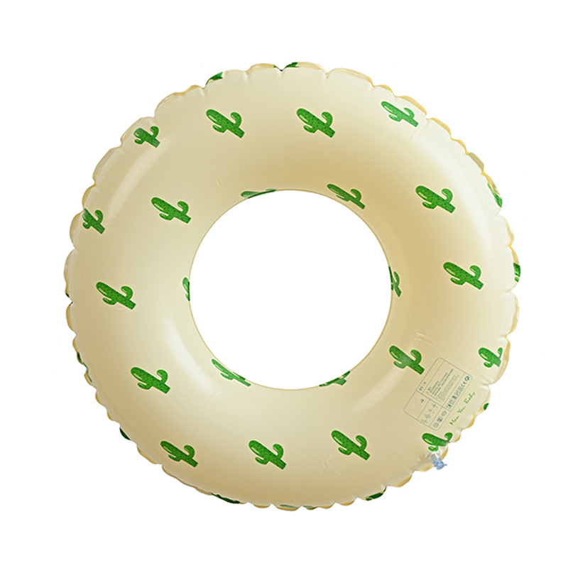 Flotador de Natación para Niños, Diseño Retro Danés a Cuadros, Color Verde Oliva, Inflable, con Soporte para Axilas