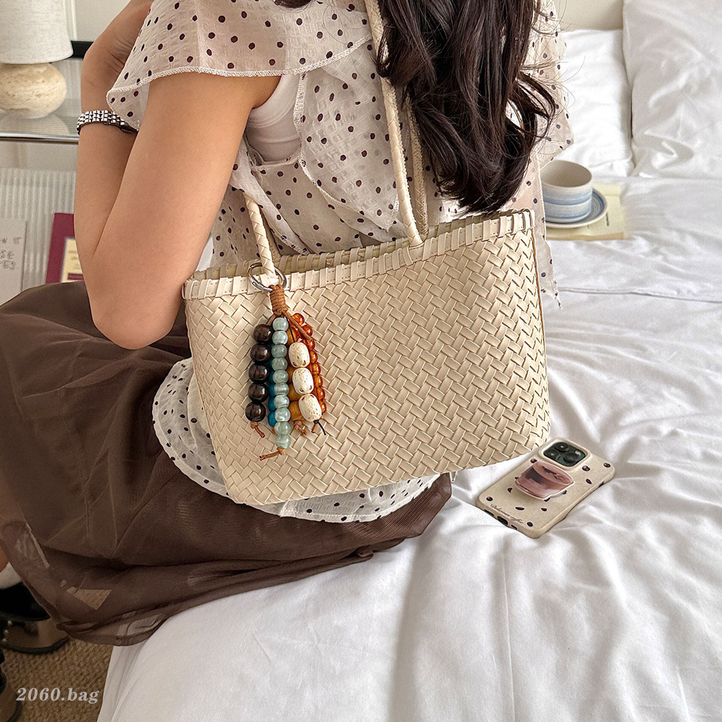 Moda de viaje nuevo balde bolsas de gran capacidad de verano ocio tote trenzado 2026 bolsas de hombro para mujeres