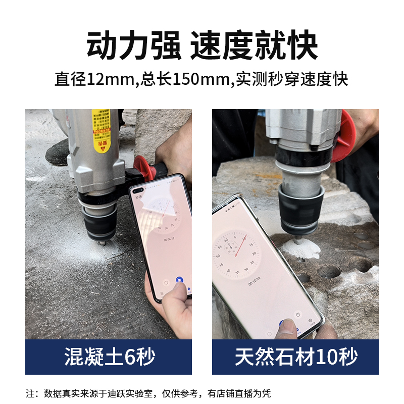 迪跃十字冲击钻头 电锤冲击钻钻头打混凝土6里12方头圆柄电锺转头