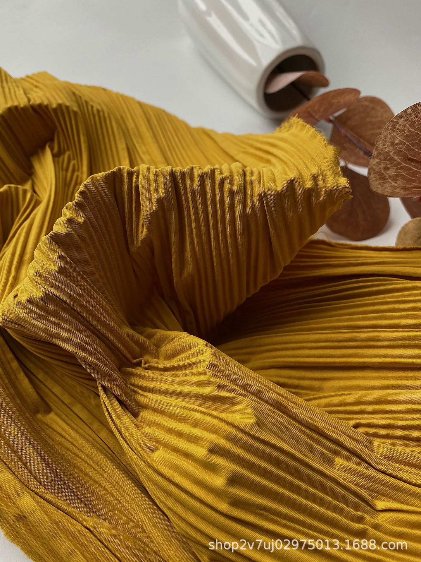 三宅一生シワ生地布地diy三宅一生背景装饰画圧シワ生地レモン布坊