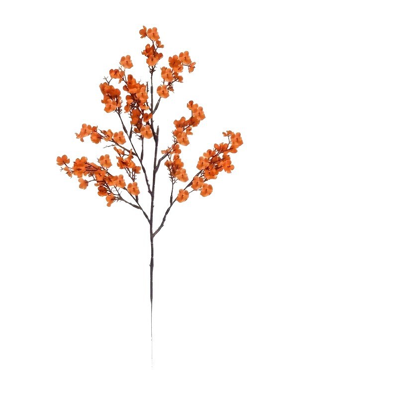 模擬花シングルピンク梅の花とカスミソウの花束造花 diy ホームリビングルームの装飾装飾品フラワーアレンジメント|undefined
