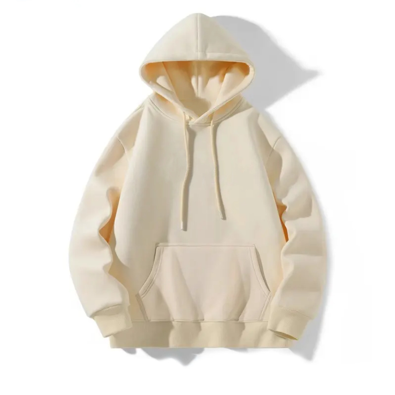 Schwerer, einfarbiger Kapuzenpullover für Damen und Herren, lockerer Trend-Hoodie, vielseitig und bequem für Frühling und Herbst_voghion.com