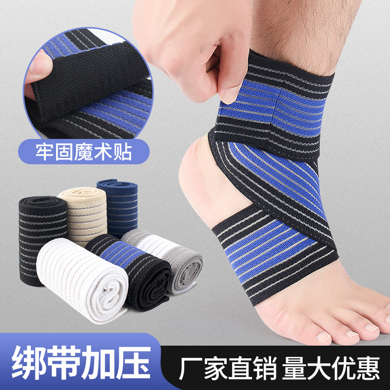 Wholesale ankle protection for sprain protection football thin elastic bandage Muay Thai fixed ankle protection sports ankle protector for men and women