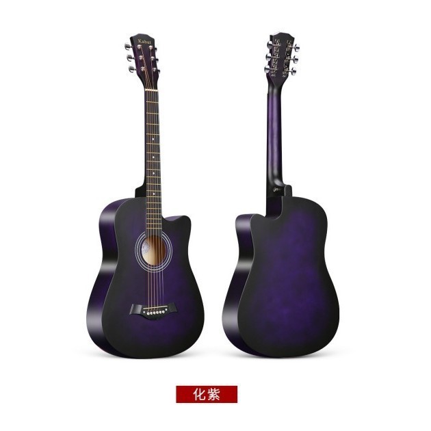 Guitarra de fábrica, guitarra folk, instrumento musical, guitarra folk de madera de 38 pulgadas, guitarra de tilo con mango de fibra de carbono.