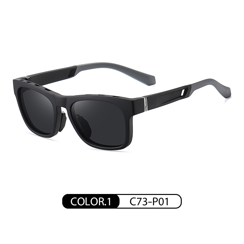 Gafas de sol polarizadas de los nuevos hombres europeos y americanos casual deportes viento banda transpirable agujero gafas de sol tr7522 transfronteriza gafas de sol