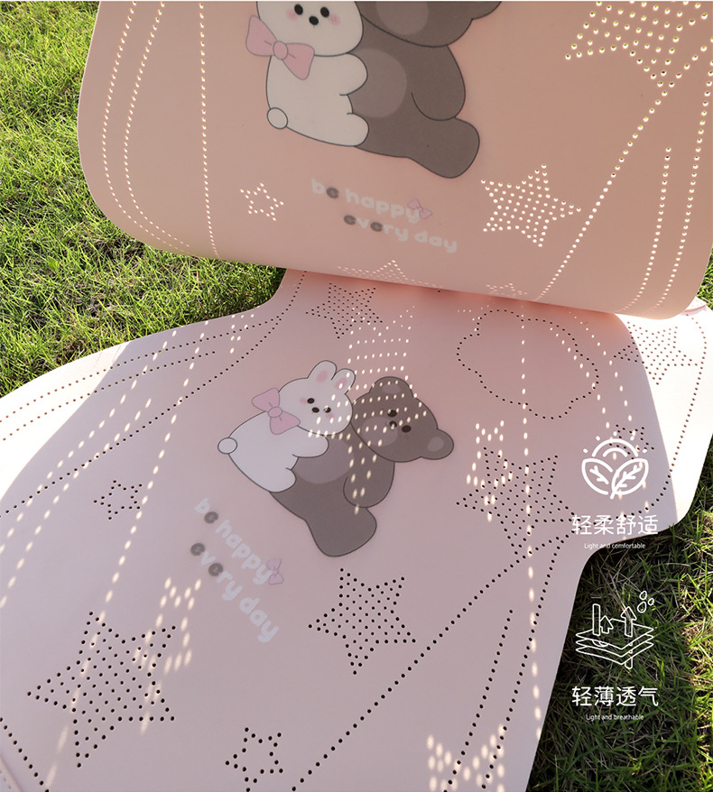 Cartoon Bear and Rabbit Saddle Pad Half-Cover Car Seat Cushion Suitable for Ford Focus, Volkswagen Sagitar, Honda Civic, Audi A3, Universal for All Seasons