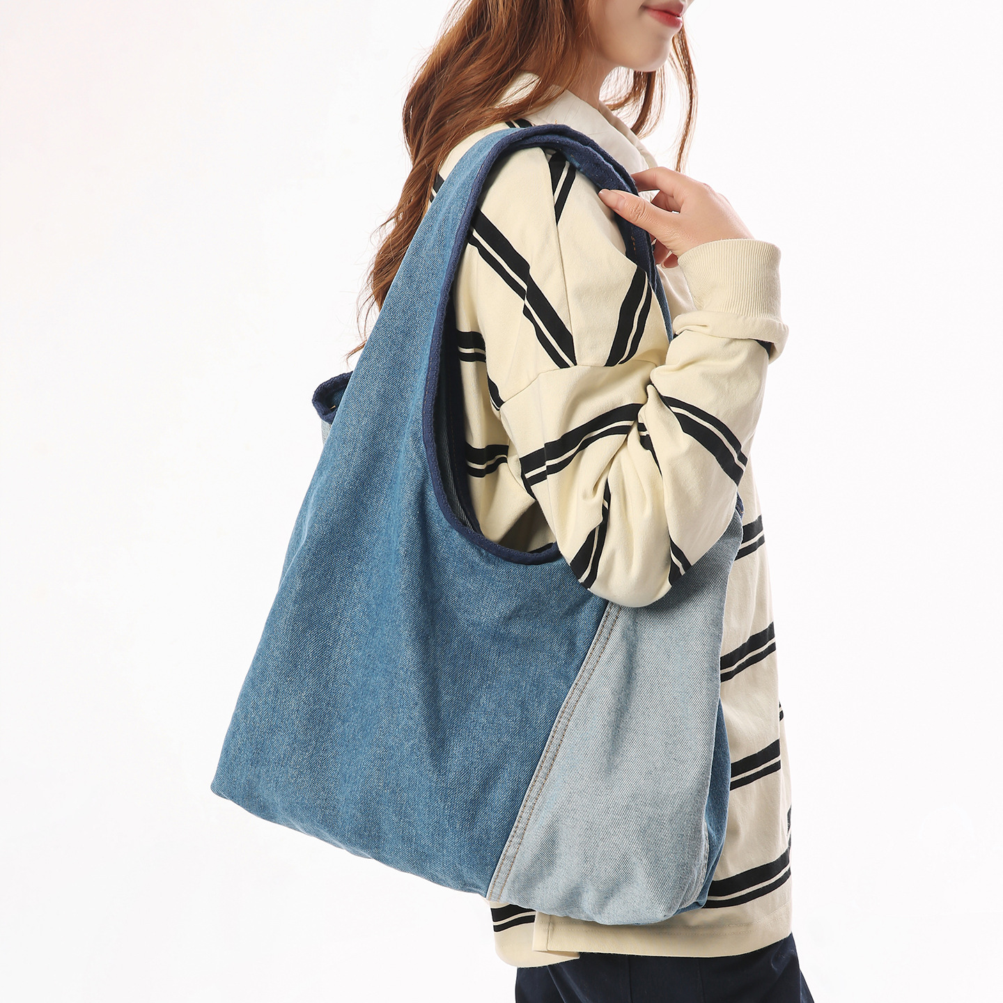 denim shoulder bag