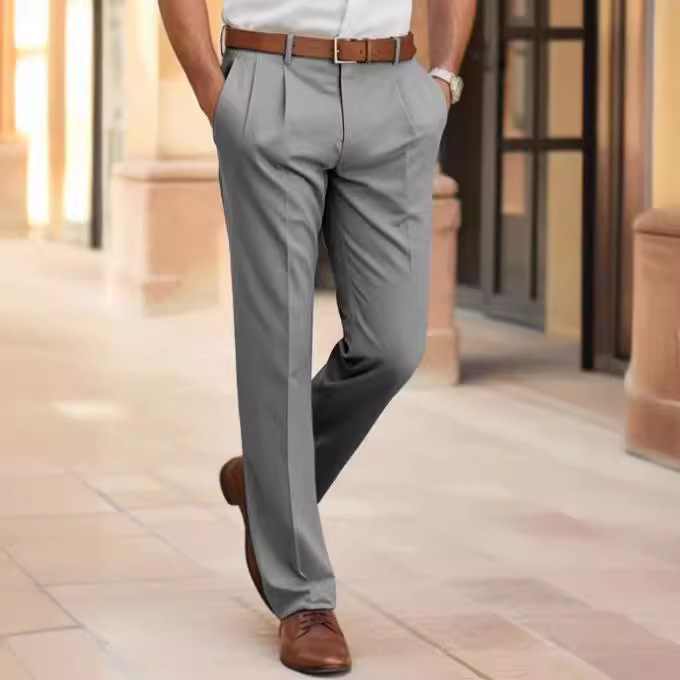 新款现货休闲西裤男士独立站男士跨境西裤