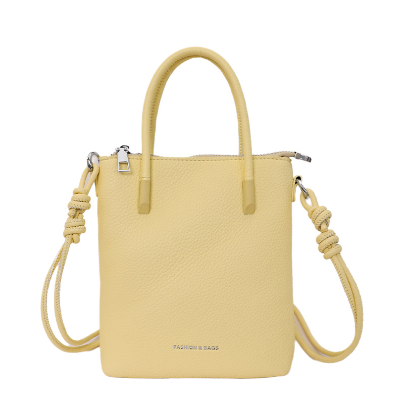 Bolsos de papas fritas de cuero suave diarios de estilo extranjero para mujeres 2026 nuevo bolso de teléfono móvil de moda simple bolso de hombro de viaje
