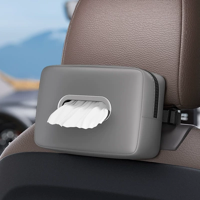 Car Tissue Box Multifunctional Seat Car tissue box/set - grey-3109-tissue-box
