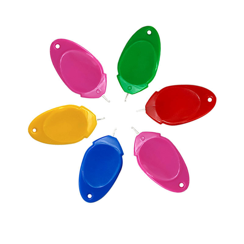 Herramienta de punto de cruz Dispositivo de enhebrado simple Dispositivo de plomo Precio único 50 piezas 1 corbata (desgaste de cuero de aluminio)