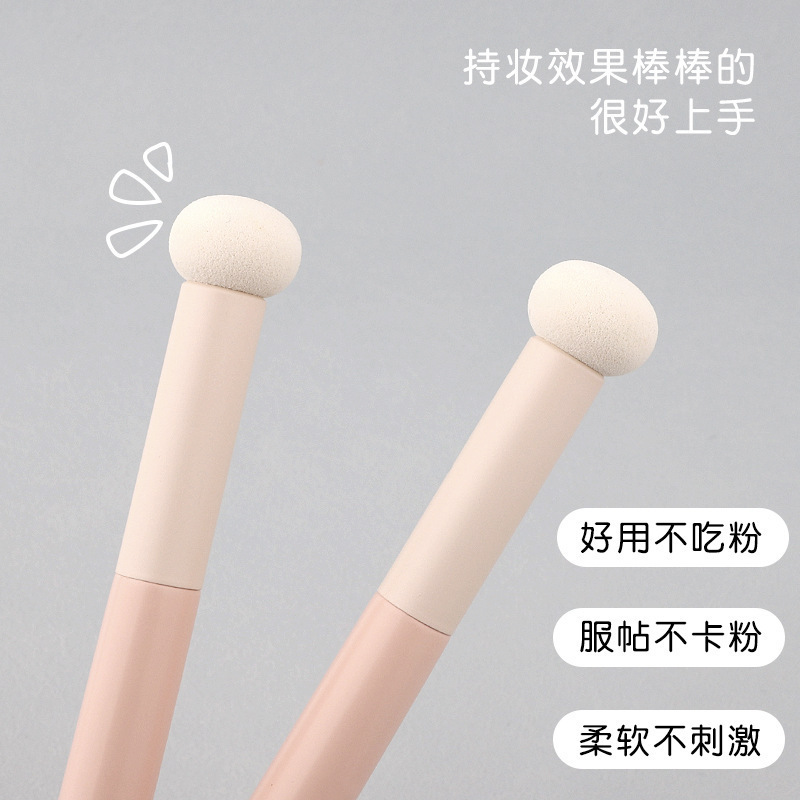 Fonjaja 小さなまんじゅうコンシーラー スポンジヘッドは正確で自然にフィットし、クマやニキビ跡をカバーするパウダーメイクブラシは使用しません。|undefined