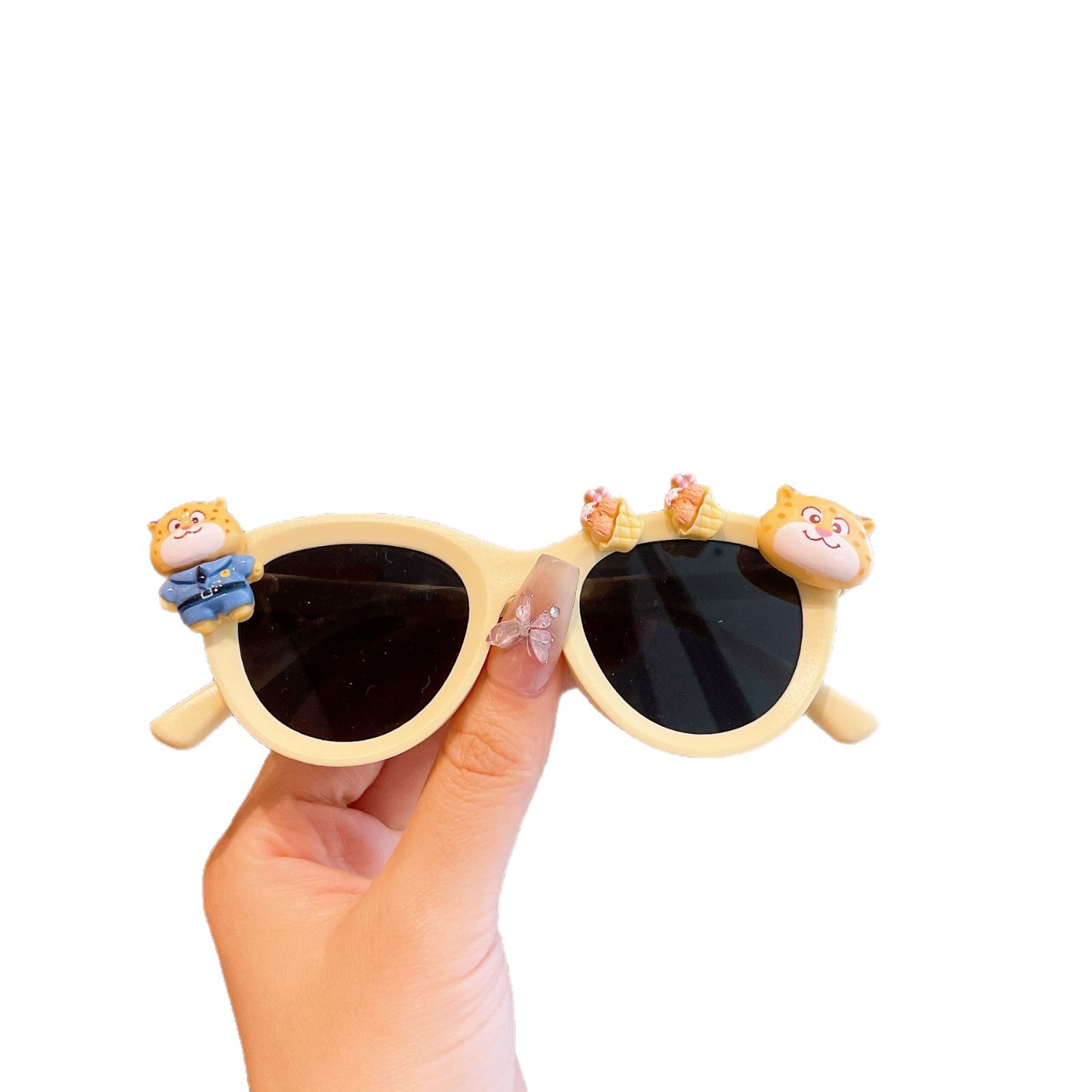 Nuevas gafas de sol para niños lindas gafas de sol de dibujos animados para bebés decoración extraña fotos juguetes para niños