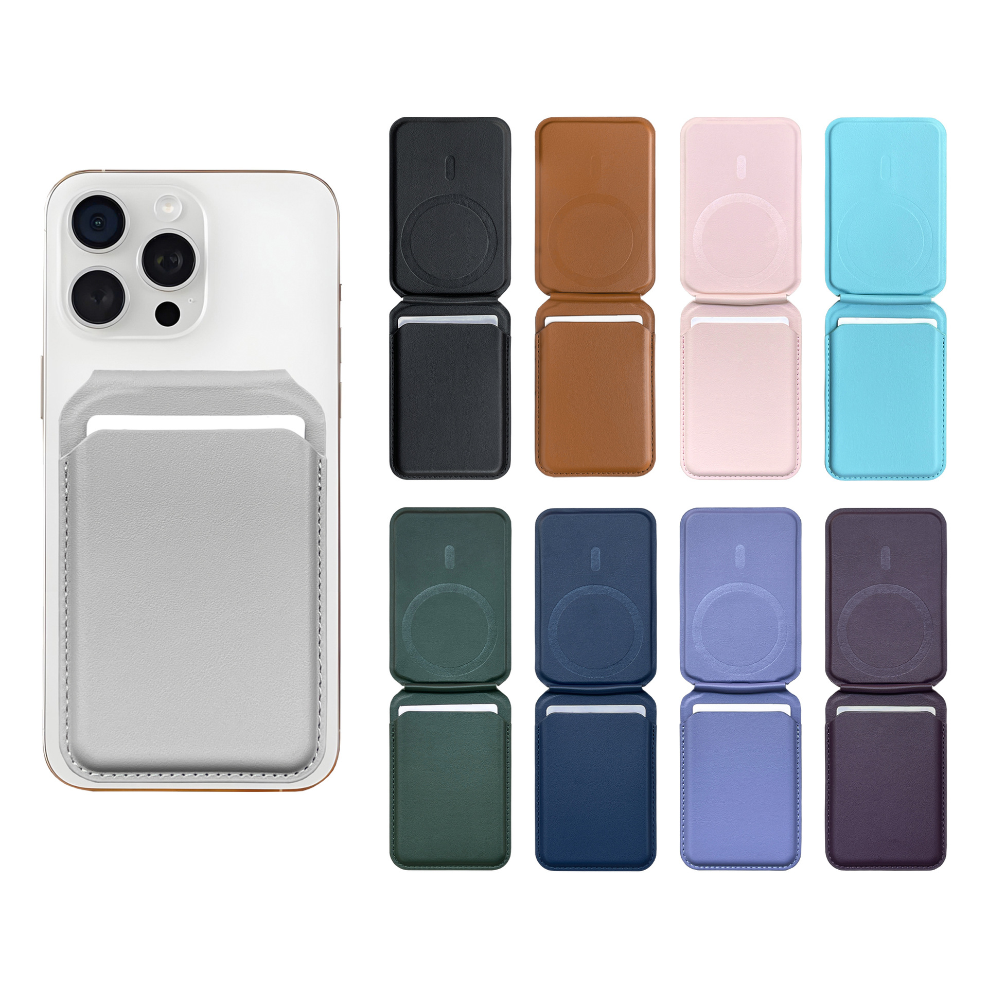 Aplicable para Apple iPhone tarjeta de succión super fuerte hoja plegable soporte de escritorio portátil soporte de caso de teléfono móvil