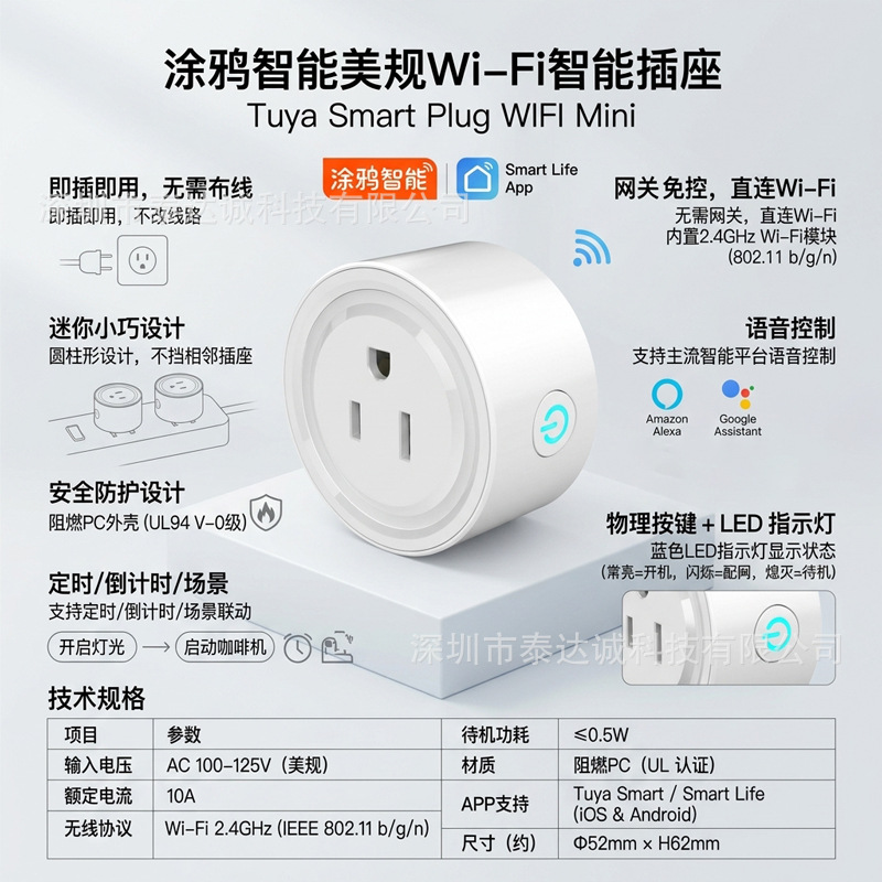 wireless WIFI gateway Remote Control switch Voice Timing remote control switch U.S. regulations Smart Socket