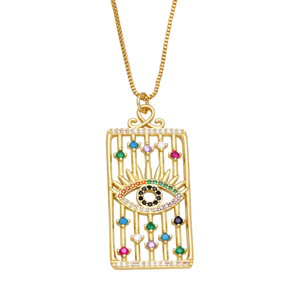 Fashion Copper Cross Heart shape Crown Necklace Daily Zircon Copper Necklaces