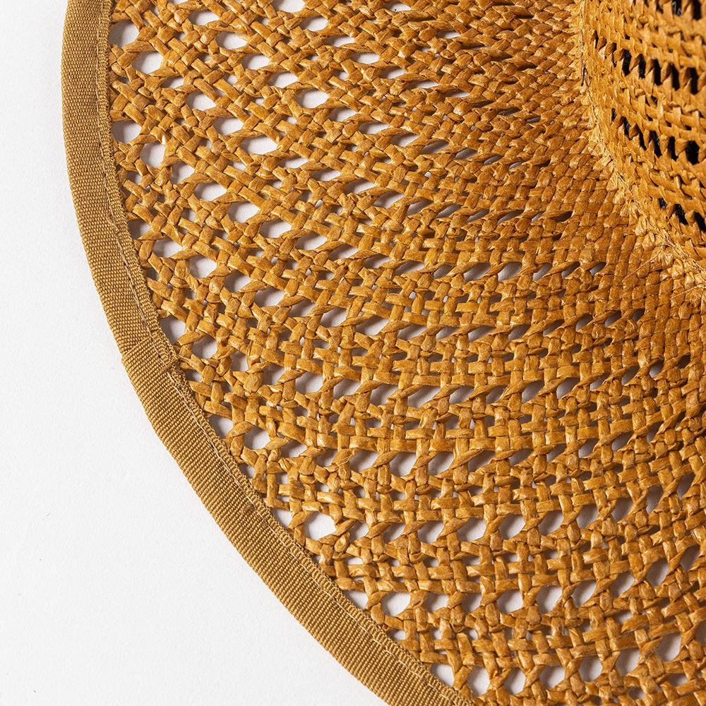 Title 7, Chapeau de paille rond, bordure large, dentelle...