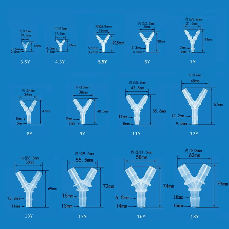 Производители производят и продают прозрачный T-образный пластиковый тройник Y-типа прямой соединитель пластиковый соединитель пагоды