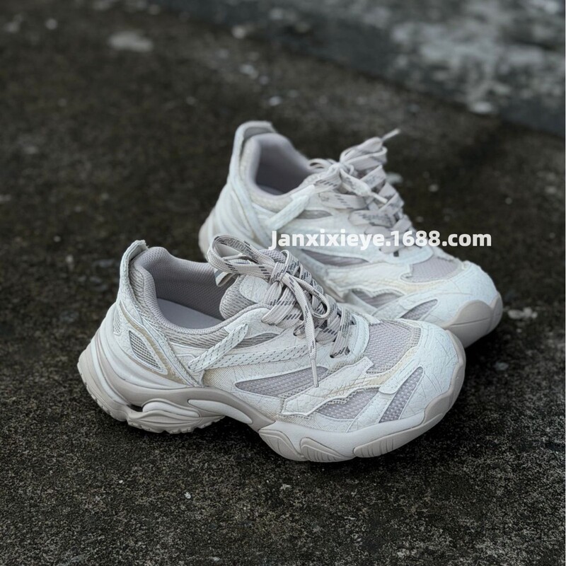 2026 Fall New Casual Sports Jogging Dad Shoes with Patchwork Deconstructed Design and Color Block Design for Women