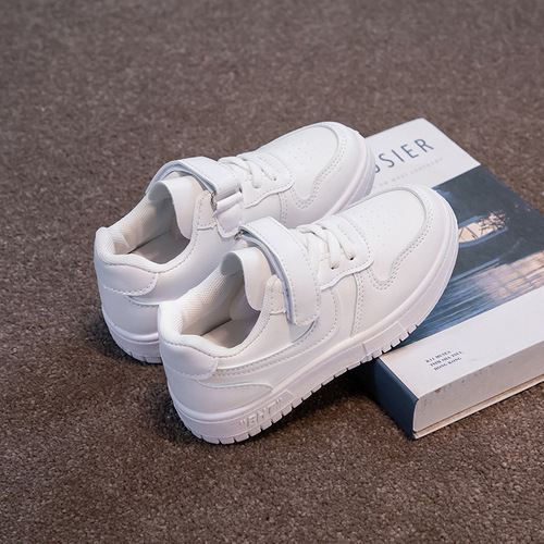 Children's white shoes for boys and girls, breathable soft-soled sneakers, new student sneakers, white girls' shoes