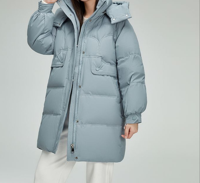 Manufacturer's 2025 New Winter down Jacket Women's Mid-Length Thickened Warm Elegant Korean Style Loose Jacket