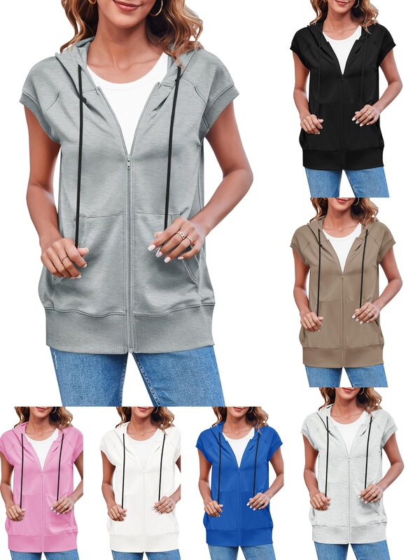 K 13790 Zipper Hooded Vest Mens Summer Workout Hooded Zipper Vest K 13790 Zipper Hooded Vest Mens Summer Workout Hooded Zipper Vest