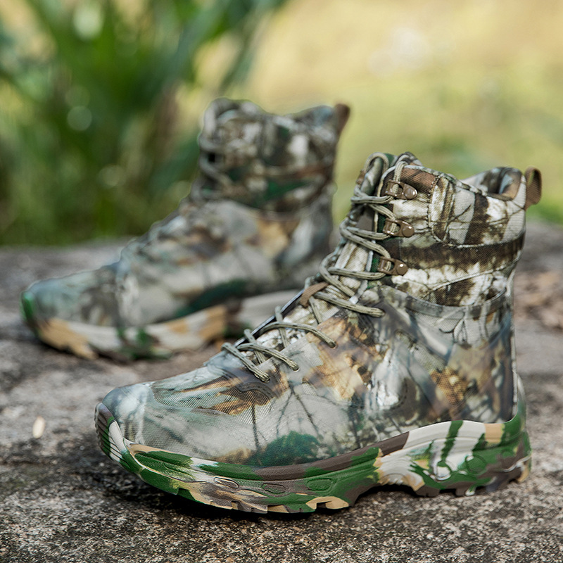 25 nuevas botas tácticas de camuflaje, botas militares, botas de soldado especial, hombres, tallas grandes, tallas exteriores, botas de combate de pandillas de cuatro estaciones al aire libre