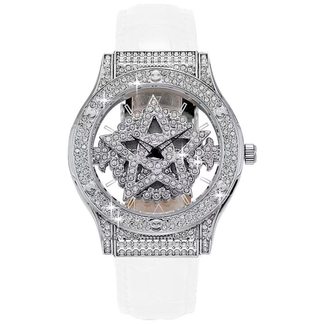 Damur quartz klocka med stjärnor och stenar elegant design_voghion.com