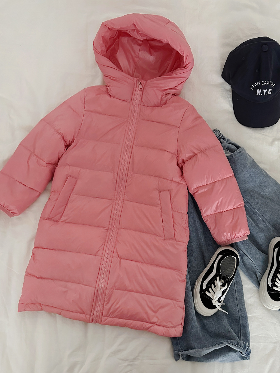 Chaqueta de invierno para niños ligero estilo coreano de longitud media otoño e invierno pato blanco abajo chaqueta para niños top