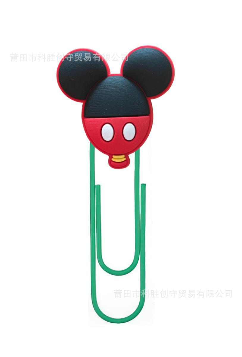 Mickey cabeza de la Oficina papelería clip de papel transfronterizo de dibujos animados nuevo PVC marcador