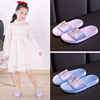 Children's summer slippers, cute slide for princess, “Frozen”, family style